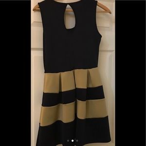 New Never worn. Navy Blue and Tan dress